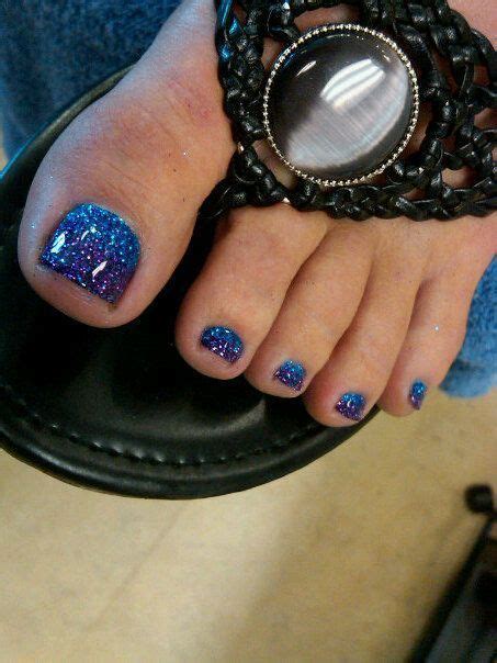 Blue Sparkle Pedicure Nail Art Blue Toe Nails Glitter Toes Toe