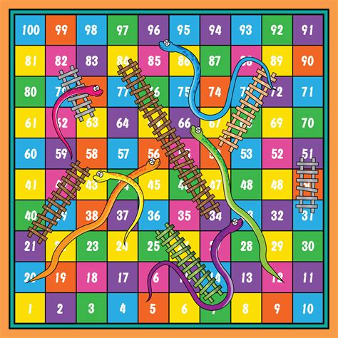 The Illustration Of Snake And Ladders Vector Art At Vecteezy