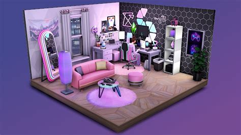 Gamer Room The Sims 4 Speed Build NO CC YouTube