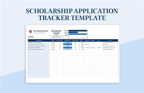 Scholarship Application Tracker Template - Google Sheets, Excel | Template.net