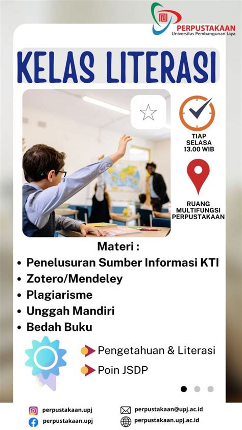 Kelas Literasi Perpustakaan Universitas Pembangunan Jaya