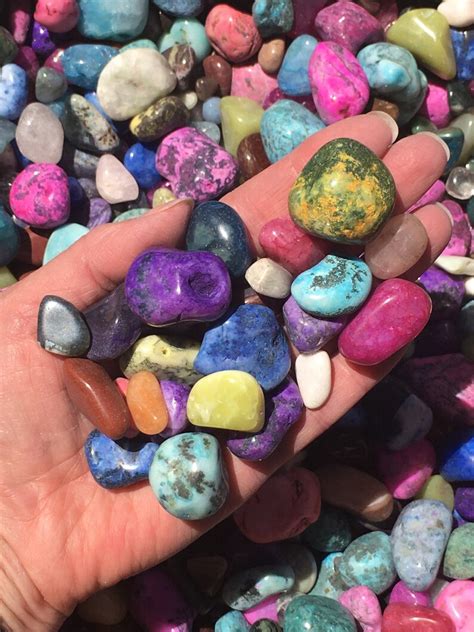 12 Lb Large Mixed Tumbled Stones Vibrant Color Reiki Etsy