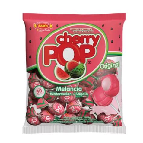 Pirulito Cherry Pop Melancia Original Sams C 700gr Shopee Brasil