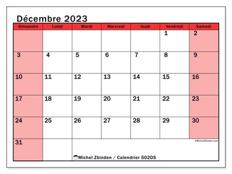 Calendrier D Cembre Imprimer Ds Michel Zbinden Ch