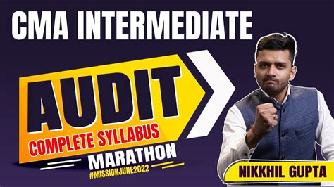 CMA Inter Audit Marathon Complete Syllabus In 1 Class CMA Inter