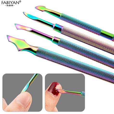 Chameleon Rainbow Dual Ended Rvs Cuticle Pusher Vi Grandado