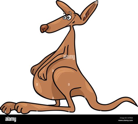 Cartoon illustration of funny australian kangaroo Stock Photo - Alamy