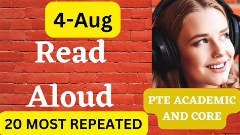 Pte Read Aloud Pte Academic And Core Aug Most Repeated Youtube