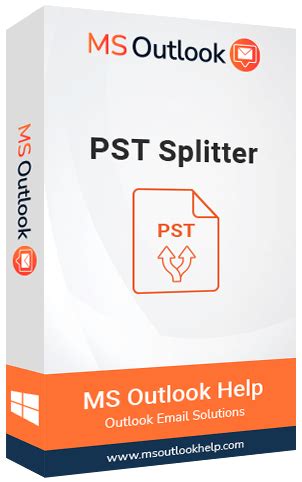 Pst Splitter Tool To Split Large Pst File Into Smaller Pst