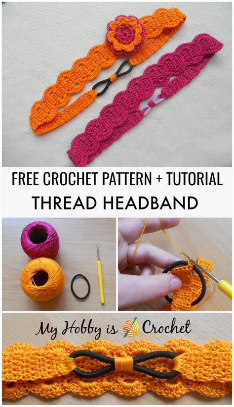 My Hobby Is Crochet Thread Headband Free Crochet Pattern With