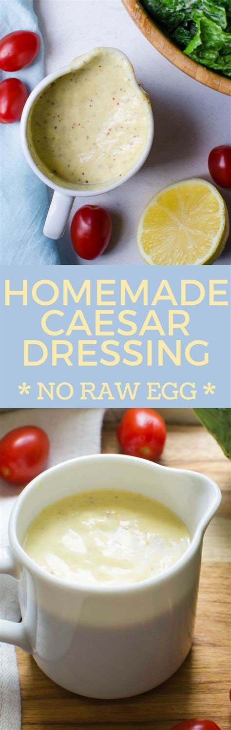 Homemade Eggless Caesar Dressing Receta Bebidas Saludables