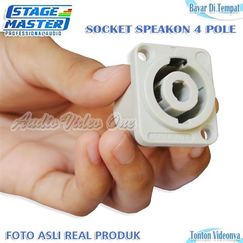 Jual Socket Jack Speakon Soket Spikon STAGE MASTER Jek Spicon Konektor