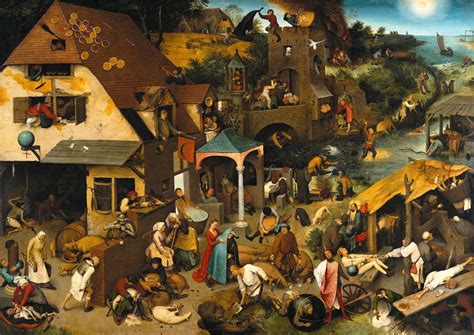 Pieter Bruegel Dit LAncien Les Proverbes Flamands Tableau De GRANDS