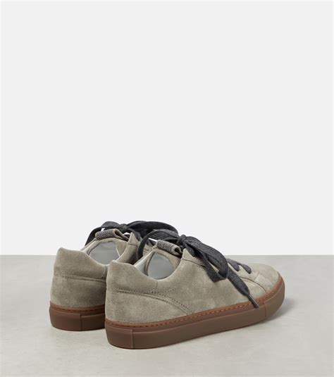 Suede Sneakers In Brown Brunello Cucinelli Mytheresa