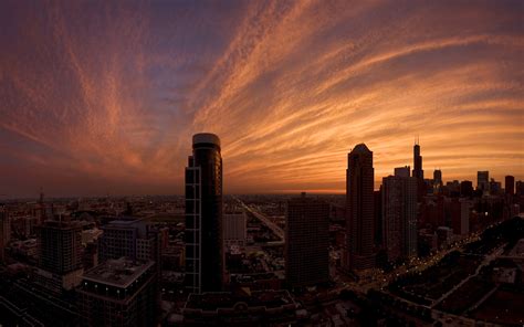 Sunset City Cityscape Night Nature Sky Sunrise Skyline