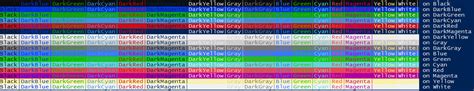 List Of All Colors Available For Powershell Stack Overflow