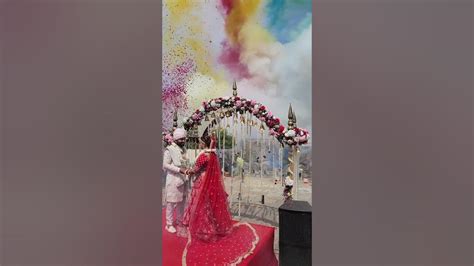 The Best Varmala Jaymala Entry Song Royal Indian Bride Entry 2023 Color Sky Shot Now Days