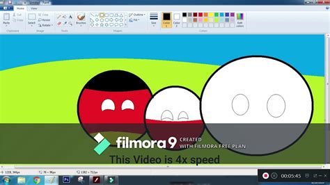 How To Paint Country Balls In Microsoft Paint Youtube