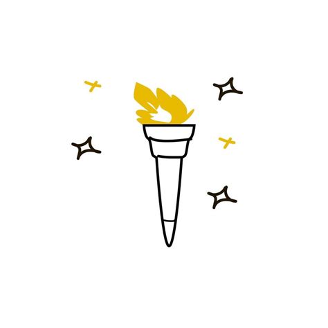 burning torch vector icon as sport symbol. Vector illustration isolated ...