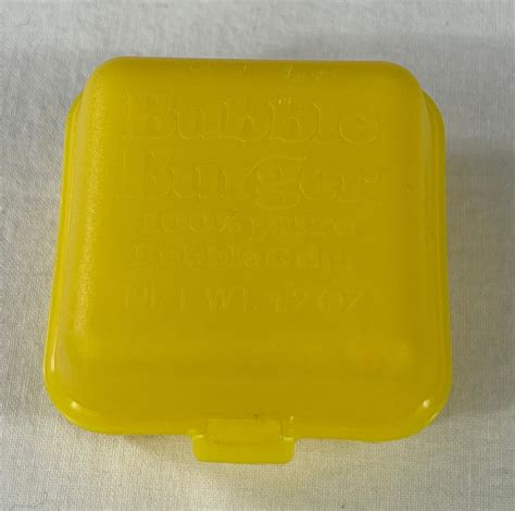 Vintage Bubble Burger Container Fleer Gum Corp 80s Classic Candy Yellow