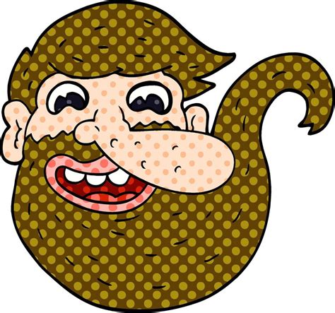 bearded cartoon doodle man 12157222 Vector Art at Vecteezy