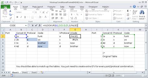 Comparing Two Sets Of Three Columns In Excel And Highlight Specific Differences Screenshot Of