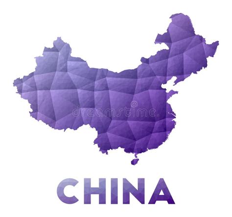 China Map Geometric Polygonal Stock Illustrations 267 China Map