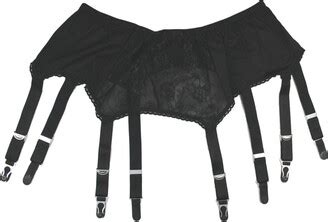 Nancies Lingerie Nancies 8 Strap Lace Front Panelled Suspender Belt XL