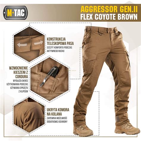 Spodnie Taktyczne M Tac Aggressor Gen Ii Flex Br Zowe Tactical Group Polska