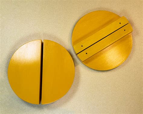 Yellow Half Moon Wooden Door Knob Semicircular Handle For Cabinet