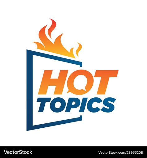 Hot topics logo background news designs Royalty Free Vector