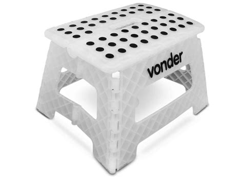 Banqueta Plástica Dobrável Vonder 150kg 220mm Multiuso Universal