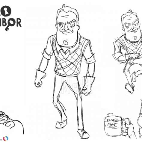 Printable Coloring Pages Of Hello Neighbor