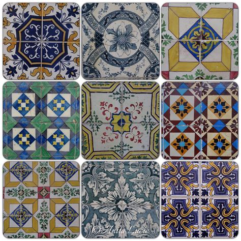 Azulejo Tiles From The Walls Of Lisboa Portugal