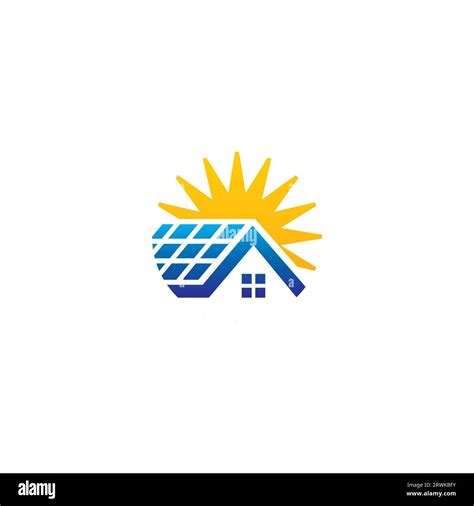 Solar Energy Logo Designs Sun Power Logo Home Solar Logo Stock Vector