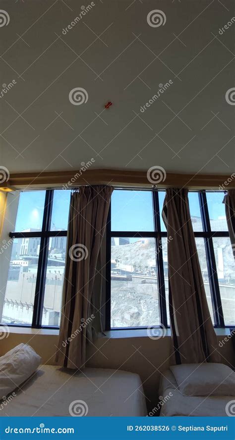 Hotel Room With Outside View Of Mecca City Stock Photo Image Of View