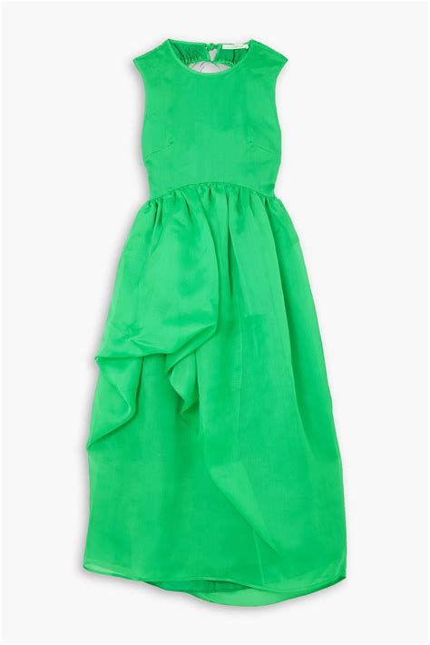 Cecilie Bahnsen Fang Open Back Silk Organza Midi Dress The Outnet