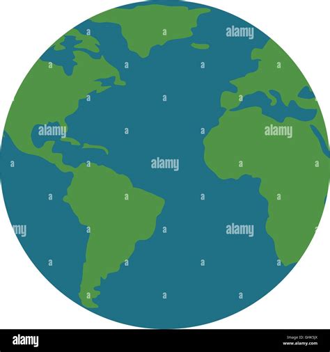 Planeta Tierra Mapa Plano Del Mundo Geograf A Icono Gr Fico Vectorial