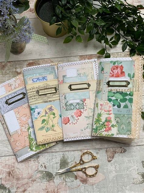 Vintage Style Handmade Tn Junk Journals With Handmade Ephemera Etsy