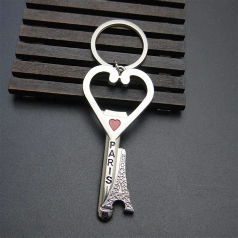 Paris tower souvenirs keychain heart bottle opener keychains fashion ...