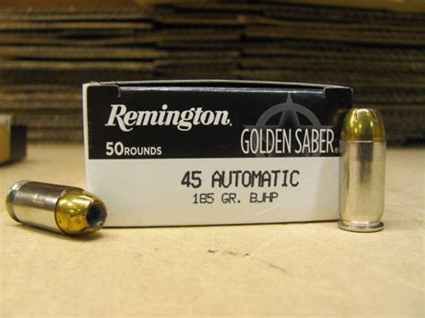 500 Round Case 45 Auto 185 Grain Remington Golden Saber BJHP Hollow