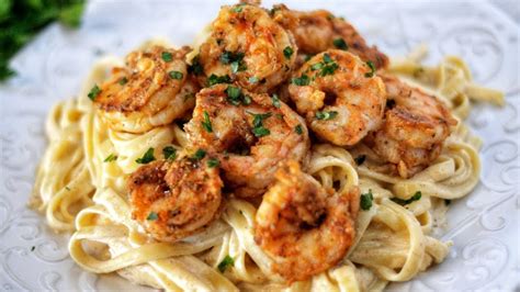 The Best Cajun Shrimp Fettuccine Alfredo Pasta Recipe Youtube