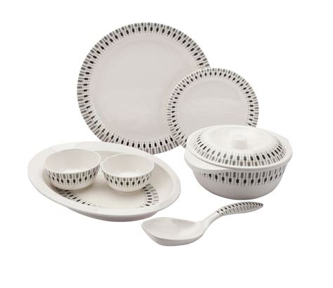 Buy Piano Servewell Round 31 Piece Melamine Dinner Set At 21 OFF