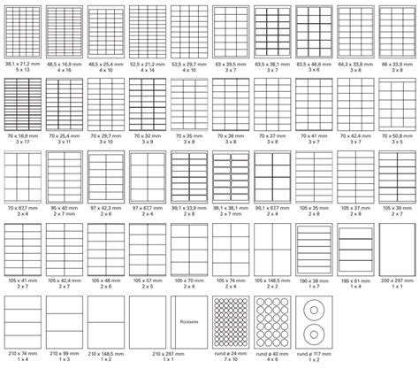 Etiketten Auf Din A Bogen F R Laserdrucker Und Inkjetdrucker