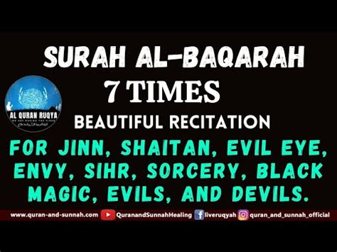 SURAH AL BAQARAH 7 TIMES FOR JINN SHAITAN EVIL EYE ENVY SIHR BLACK