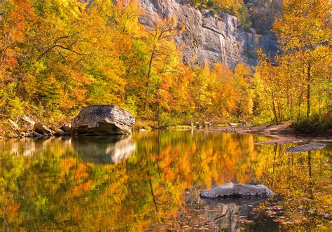 Fall Reflections William Dark Buffalo National River Arkansas