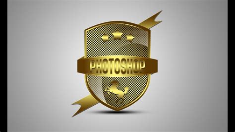 Photoshop Tutorial Logo Design Shield Ahmad Creationz Youtube