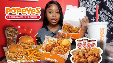 Asmr Popeyes 🔥 Crunchy Fried Chicken 🍗 Baked Mac N Cheese 😋shrimp 🍤