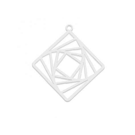 PS11846833 PAX 1 Pendentif Forme Géométrique 30 mm Acier Inoxydable