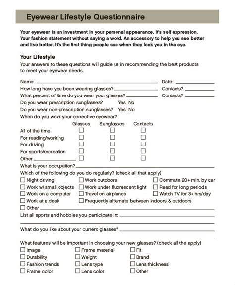 Lifestyle Questionnaire 8 Examples Format Pdf Examples 54000 Hot Sex